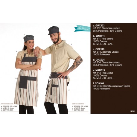 GRX232 GREMBIULE UNISEX MEVI